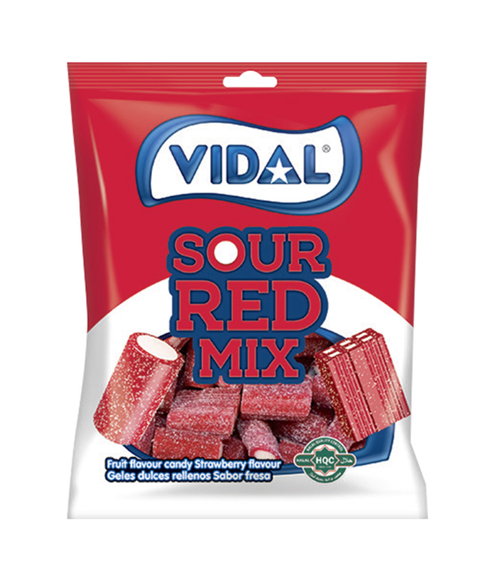 VIDAL # SOUR LICORICE MIX 90GR X14