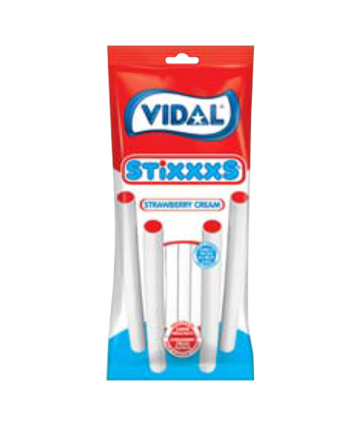 VIDAL STRAWBERRY CREAM STIXXXS 90GR X14
