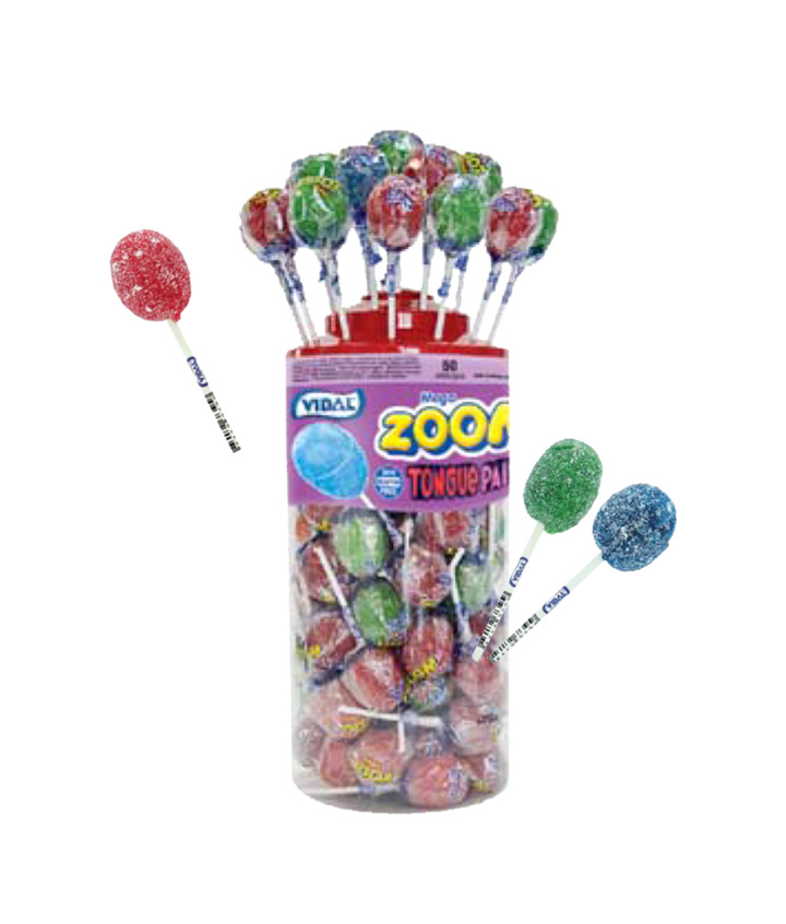 VIDAL TUBO MEGA ZOOM CHERRY LOLLIES 50PC