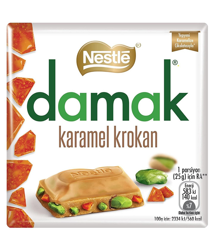 NESTLE DAMAK CHOC. CARAMEL PISTACHIO 60G X6