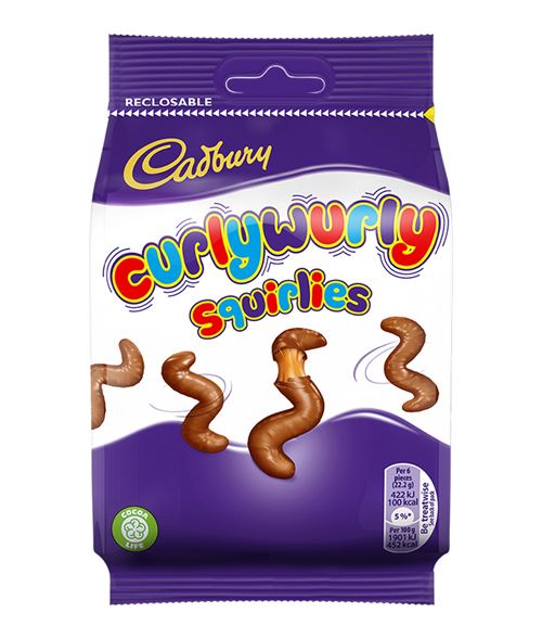 CADBURY CURLY WURLY BAG 100GR X10
