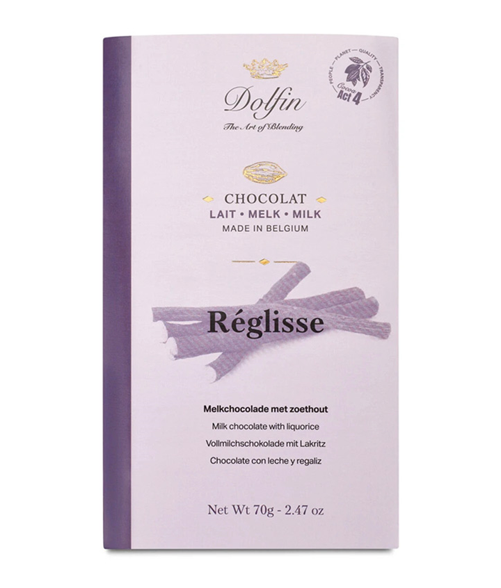 DOLFIN TABL.LAIT REGLISSE 70GR X15