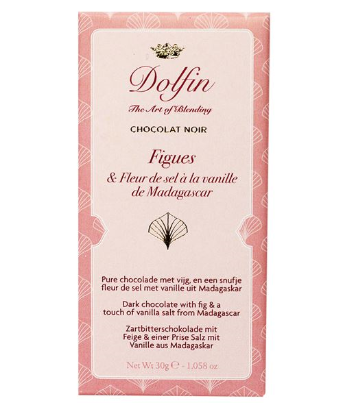 DOLFIN MINI ZUUR/ZOUT FONDANT VIJG / FLEUR DE SEL / VANILLE UIT MADAGASCAR 30GR X 25