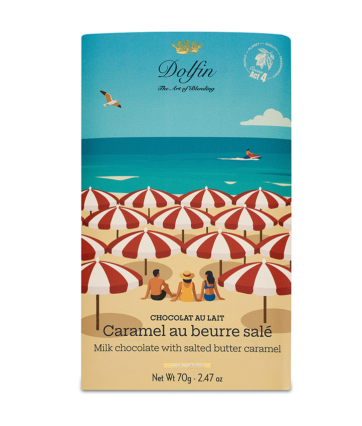 DOLFIN TABL. SUMMER LAIT CARAMEL B.S. 70GR X15