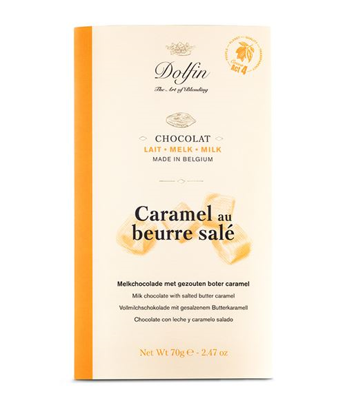 DOLFIN TABL.LAIT/CARAMEL BEURRE SALÉ 70GR X15