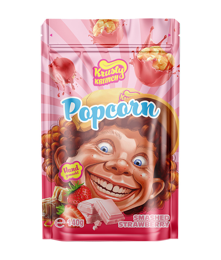 KRUSTY KRUNCH POP CORN STRAWBERRY 140GR X20