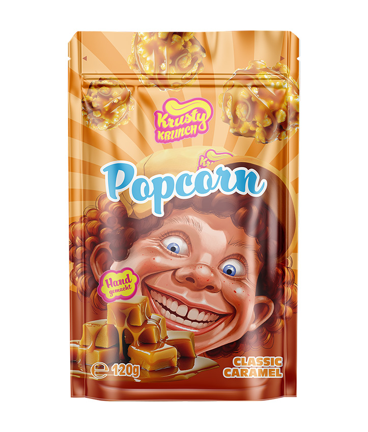 KRUSTY KRUNCH POP CORN CARAMEL 120GR X20