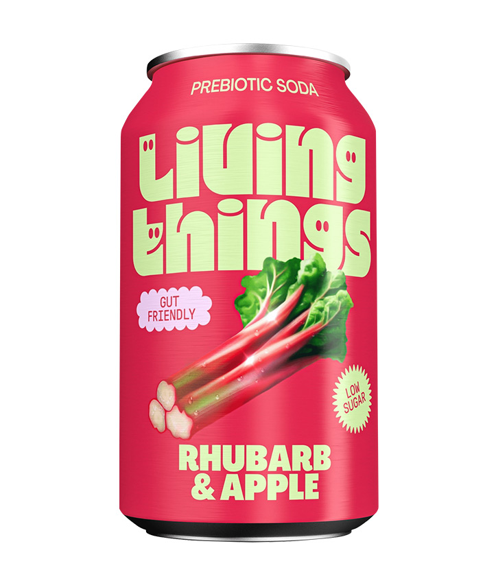 LIVING THINGS RHUBARB & APPLE 330ML X12