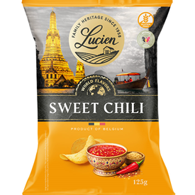 CHIPS DE LUCIEN SWEET CHILI 125GR X10