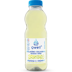 QWELL EAU COLLAGENE CITRON VERT 500ML X24