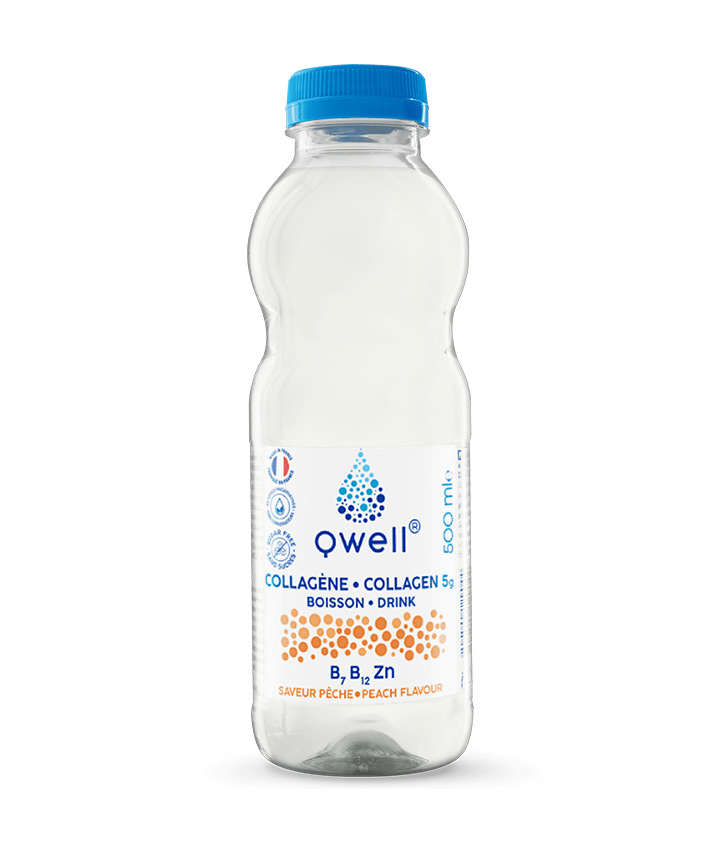 QWELL EAU COLLAGENE PECHE 500ML X24