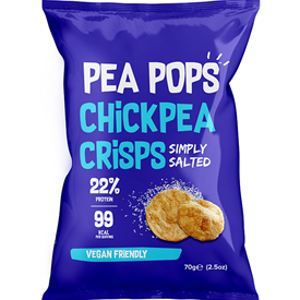 PEA POPS SIMPLY SALTED 70GR X12
