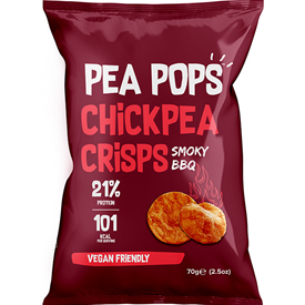 PEA POPS SMOKY BARBEQUE 70GR X12