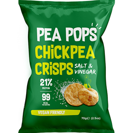 PEA POPS SALT & VINEGAR 70GR X12