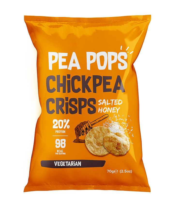 PEA POPS HONEY & SALTED 70GR X12