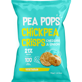 PEA POPS CHEDDAR & ONION 70GR X12