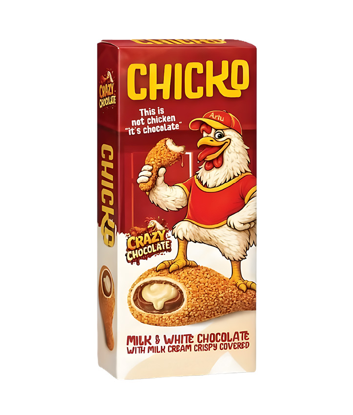 CHICKO CLASSIC MILK & WHITE CHOC. 50GR X12