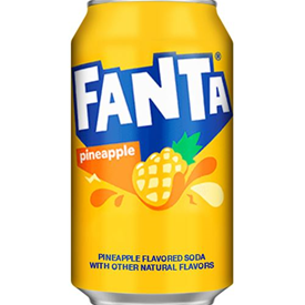 FANTA PINEAPPLE IMPORT USA CANS 355ML X12